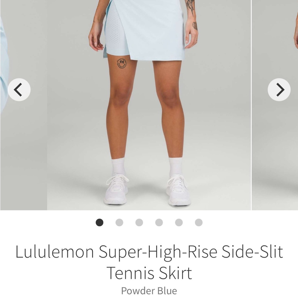 lululemon athletica Blue Mini Wrap Skirt